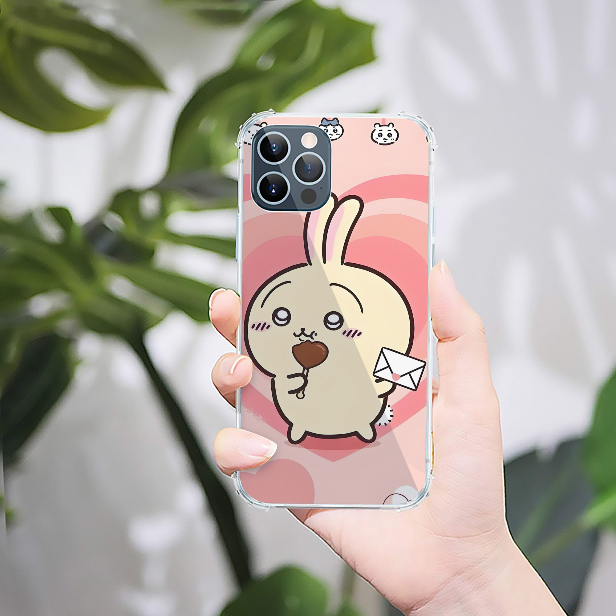 （画像用） ちいかわ Chii-kawa 【iPhone 12シリーズ対応】透明スマホケース（クリアソフトケース）